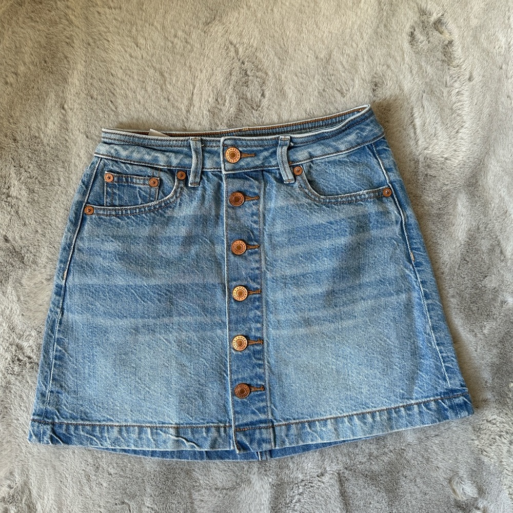 American Eagle Denim Button Miniskirt
